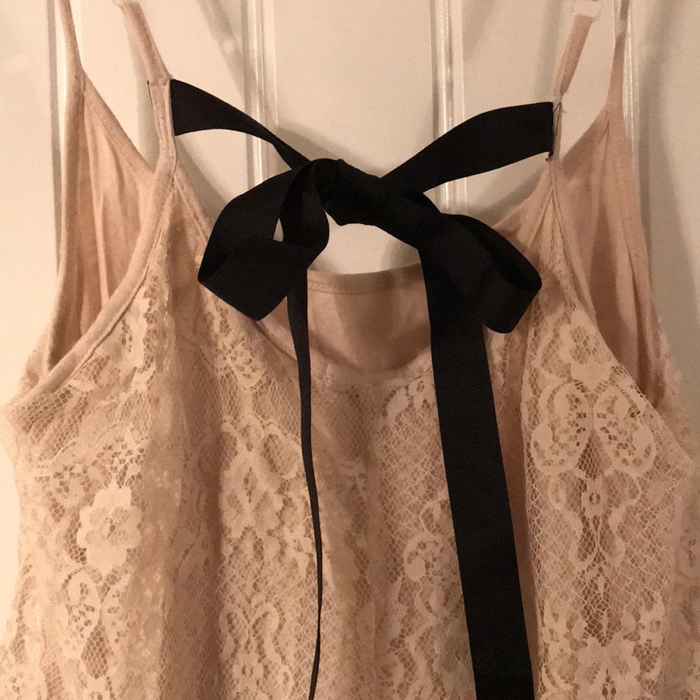 Lace Top Bow Tie Back